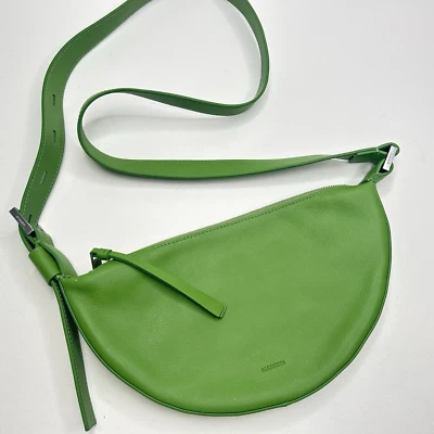 ALLSAINTS Women's Half Moon Xbody Crossbody Bag Bright Green - Image 1 of 4
