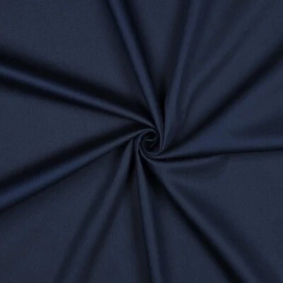 Baumwoll Stretch Satin Blau Dunkelblau Baumwolle Stoff Reststoff 55 cm x 150cm - Bild 1 von 4