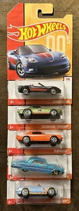 Lot of 5 Cars Hot Wheels 50’s-00’s Throwback Impala, Firebird, Corvette, Camaro - Picture 1 of 11