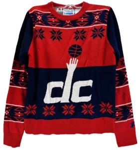 Youth Washington Wizards On Court Graphic Crew Fleece Sweater Navy & Red Small 8 - Picture 1 of 7