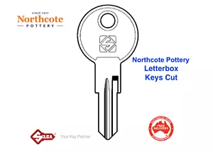 Keys Cut For Northcote Pottery Letterboxes-Letter Box Key-A01-H99 -Free Post - Picture 1 of 4