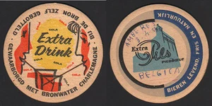 ANTIGUA MONTAÑA RUSA AÑOS 1950-60 BEBIDA EXTRA COLA BELGIUM POSAVASOS CC006 - Imagen 1 de 1