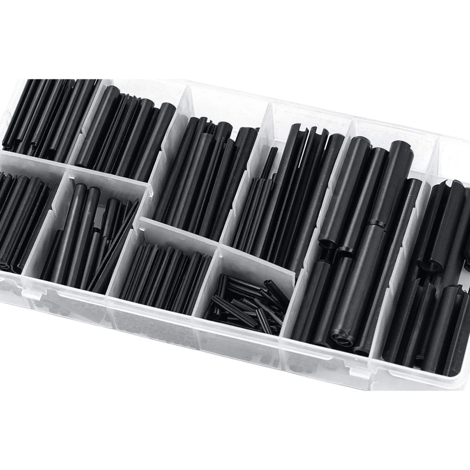 Kit assortimento spine elastiche 120pezzi perno di tensione a molla con intaglio - Immagine 1 di 4