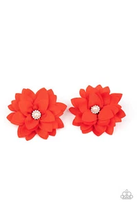 Things That Go Bloom Red Womens/Kids Hair Clip Fun Stocking Stuffer Paparazzi - Picture 1 of 1