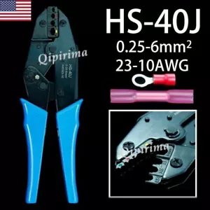 HS-40J Pinze per crimpatura 0,25-6 mm2 23-10 AWG Strumento di crimpatura terminale isolato - Foto 1 di 5