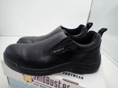 Skidbuster 5077 Women's Leather Slip Resistant Slip-On, Black, 7.5 W - Image 1 of 4