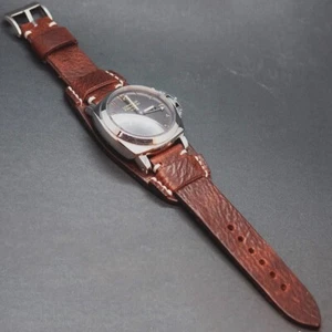 Ledermanschetten Band Buffalo Bund Pad Uhrenarmband 18-26  Handgefertigtes strap - Picture 1 of 8