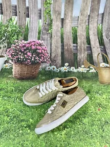 G by Guess Größe 7,5 Damen-Sneaker Gomerica 3 Low-Top Schnürschuhe modisch goldfarben - Bild 1 von 11