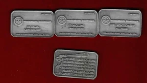 PRIVATE PEWTER "SAMPLE" BARS THREE DIFFERENT "NAMED" - Picture 1 of 1