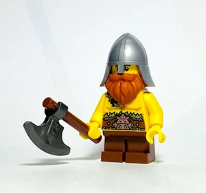 NUEVA MINIFIGURA LEGO Guerrero Enano - Castillo Reinos - Hecha de Piezas LEGO Genuinas - Imagen 1 de 2