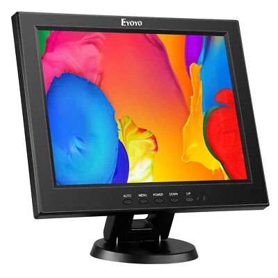 Eyoyo 12'' HDMI Monitor W/ BNC VGA AV Input Portable 4:3 LCD HD Gaming PC Screen - Image 1 of 4