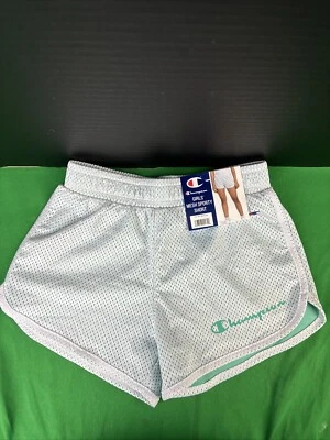 Champion Girls' Mesh Sporty Short Size 6/6X Bright White - Image 1 of 2