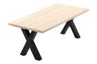 Dolls House Wooden Table with Black Legs Miniature Modern Dining Furniture