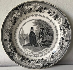 Antico piatto decorativo  ceramica MONTEREAU Assiette -  - Picture 1 of 4