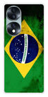 Bedruckte Silikonh&#252;lle kompatibel mit Huawei Honor 70 Brasilien-Flagge