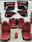 W218 MERCEDES 2013 CLS63 AMG DESIGNO LEATHER SEAT DOOR PANEL FRONT REAR SET RED