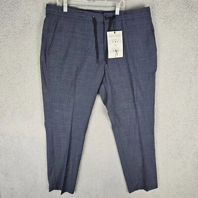 Pantalones de hombre Robert Barakett talla 38 cordón cintura elástica mezcla de lana Foto 1 de 4