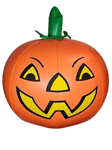 Vintage 91 aufblasbare große 32" Kürbis Lillian Vernon aufblasbare Vinyl Jack O' Lantern - Bild 1 von 9