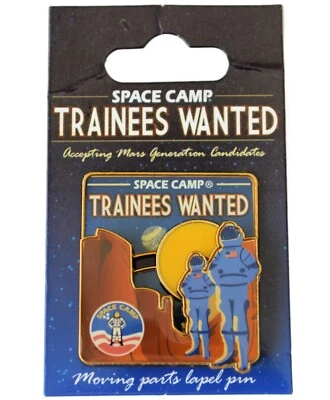 Space Camp Lapel Pin Moving Part Slider Destination Imagination DI Trading Pin - Image 1 of 4