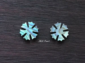 2 piezas copo de nieve abulón paua de 6 puntos para guitarras estilo Martin incrustación de puente - Imagen 1 de 4