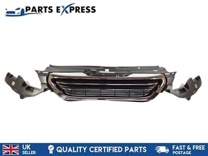 PEUGEOT 2008 MK1 2013-2016 FRONT BUMPER TOP GRILLE + CHROME TRIMS - Picture 1 of 8