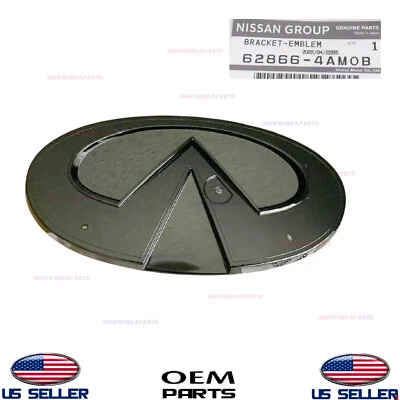 Genuine OEM Front Grille Emblem Bracket 2014-2019 Infiniti Q70 Q70L 62866-4AM0B - Image 1 of 2