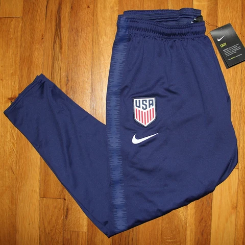 Nike USA National Team Soccer Pants Womens L AO8141-421 USWNT USMNT Blue Dri-Fit Cover