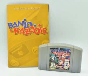 Nintendo 64 - BANJO KAZOOIE, Cartridge & Manual, 1998, TESTED!, Vtg Video Game - Picture 1 of 8