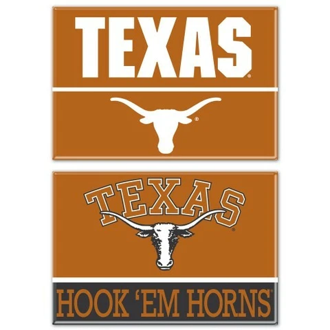 TEXAS LONGHORNS 2 PACK OF RECTANGLE MAGNETS 2"X3" OFFICIALLY LICENSED Cover
