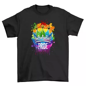 Pride_49 Rainbow Crown Funny T-shirt - Rule with Royalty! Vivid colors, Funny Un - Picture 1 of 46