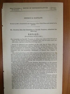 Government Report 3/13/1888 US Company I 17th IN Regiment Volunteers Nashville - Picture 1 of 1