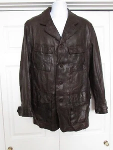 UNIQUE VTG CREMIEUX MEN'S XL BEAUTIFUL "FRINGED" LEATHER FULL ZIP COAT JACKET - Picture 1 of 7