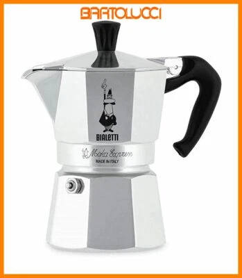 Bialetti Moka Express Caffettiera in Alluminio, Argento, 3 Tazze - Immagine 1 di 4