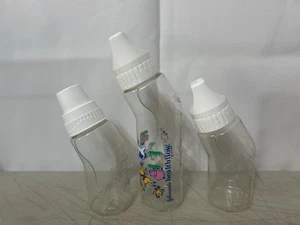 Vintage Johnson’s Healthflow Baby Bottles 1998 Lot Of 3 Angled Up Right Feeding - Picture 1 of 7