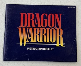 Dragon Warrior Nintendo NES Manual Only --S2G--