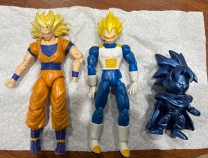 DRAGON BALL Z Super Saiyan Vegeta And Goku 6.5”& Gohan 4” - Picture 1 of 13