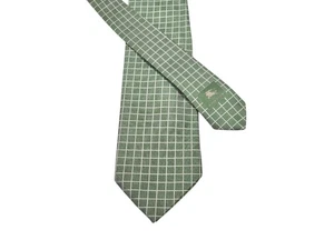 Burberry London Krawatte Seide Geometrisch Grün Strukturiert Gitter 58,5" Made in Italy - Bild 1 von 10