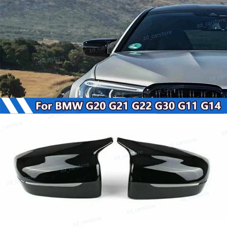 Tapas de cubierta de espejo retrovisor lateral estilo negro brillante para BMW G20 G21 G22 G30 G31 G11 G14 G15 Foto 1 de 4