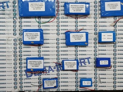 Batteria a litio ricaricabile 7.4V DOPPIA CELLA elettronica di controllo domotic - Immagine 1 di 4