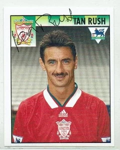 IAN RUSH signed 1995 Merlin Premier League Sticker #261 LIVERPOOL WALES - Picture 1 of 2