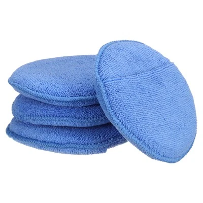 4pcs Microfiber Car Wash Sponge 6"x6" Non-Scratch Foam Applicator Pads Blue Foto 1 de 4