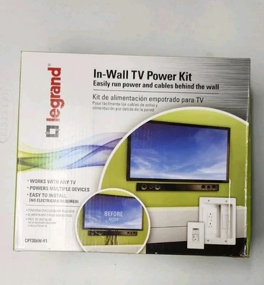 Kit de alimentación de TV de pared para cine en casa Legrand blanco Cpt306wv1 Foto 1 de 4