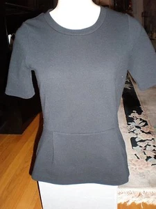 MADEWELL SCHÖSSCHEN TOP Bluse GR. SMALL KURZARM SCHWARZ GERADE AUS REINIGER - Bild 1 von 4
