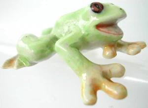 KLIMA K393 Miniature statuette en porcelaine - GRENOUILLE REINETTE N° 2 FROG - Bild 1 von 3