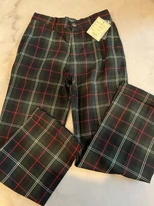 NWT E-LAND Boys Holiday Plaid Dress Pants Sz 12 - Picture 1 of 6