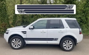 para adaptarse a LAND ROVER FREELANDER 2 UNION JACK CALCOMANÍAS PEGATINAS RAYAS - Imagen 1 de 5