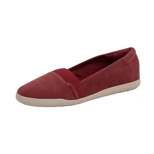 Easy Spirit Bounce Round Dark Red Toe Slip On Ultra Light Cushioned Ballet Flat - Picture 1 of 4