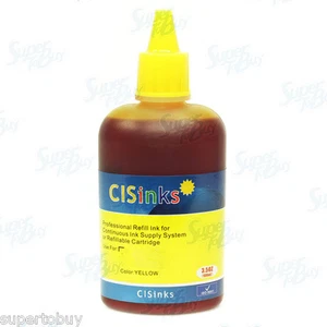 Yellow Refill Ink Bottle 3.5oz/100ml for Canon PIXMA MG7720 TS8020 TS9020 - Picture 1 of 7