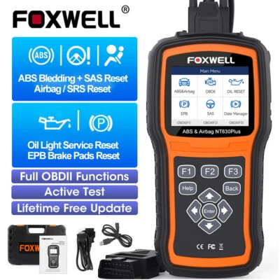 FOXWELL NT630 Plus OBD2 Scanner Car Diagnostic Tool Bidirectional ABS SRS Engine - Image 1 of 4