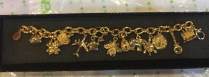 JOAN RIVERS "MY FAVORITE THINGS" Gold Tone Link Charm Bracelet - Picture 1 of 5